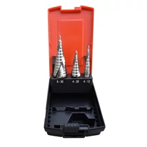 HSS-Co köszörült lépcsős fúró, 3 részes készlet