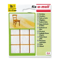 Öntapadó csúsztatófilc különböző színben, 22x22 mm, 16 db